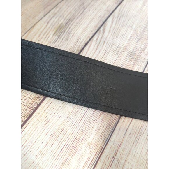 Prada Women's Black Leather Wide Waist Belt 105 Cm / 42 INCH MADE IN ITALY - Picture 6 of 7